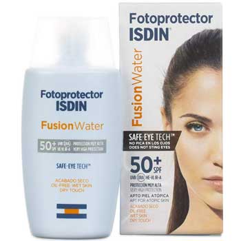 Crema-solar-rostro --- Isdin-Fusion-Agua, -Fotoprotector-rostro, -Spf50