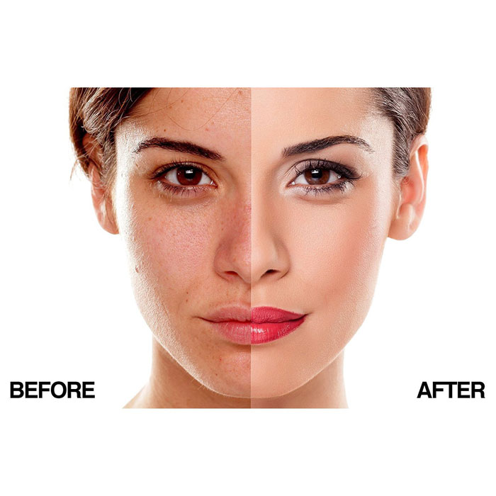 Exfoliante facial antes y después