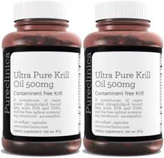 cápsulas de suplemento de aceite de krill pureclinica